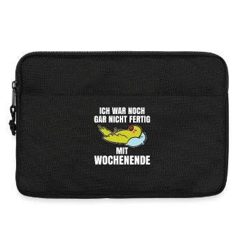 Ich war noch gar nicht fertig mit Wochenende - Laptoptasche 13" - Schwarz - Vorne