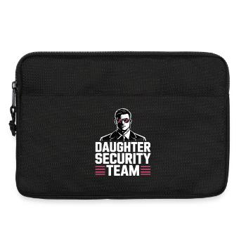 Équipe de sécurité fille – Père Garde du corps - Sacoche pour ordinateur portable 13 pouces - noir - Devant