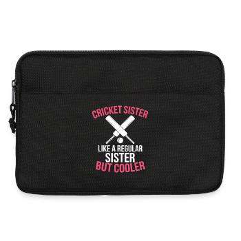 Cricket Spruch Schwester Lustiges Cricket Geschenk - Laptoptasche 13" - Schwarz - Vorne
