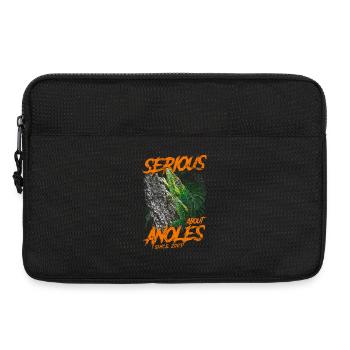 Sérieux au sujet des anoles de chevalier cubain depuis 2003 - Sacoche pour ordinateur portable 13 pouces - noir - Devant