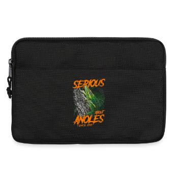 Sérieux au sujet des anoles de chevalier cubain depuis 2001 - Sacoche pour ordinateur portable 13 pouces - noir - Devant