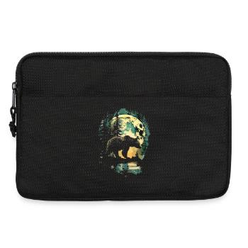 Retro Outdoor Wilderness Bärenbäume - Laptoptasche 13" - Schwarz - Vorne