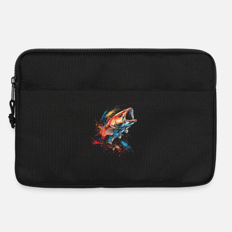 Fisch Farbklecks - Laptoptasche 13" - Schwarz