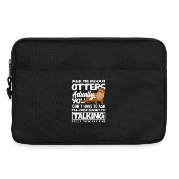 Toujours parler de dessin animé Sea Otter - Sacoche pour ordinateur portable 13 pouces - noir - Devant