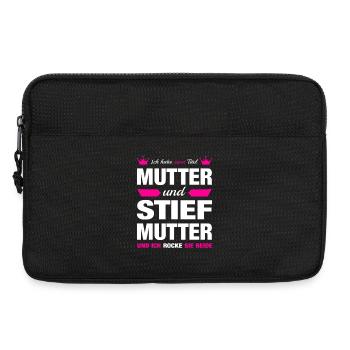 Stiefmutter Bonus Mama Mutter Muttertag Geschenk - Laptoptasche 13" - Schwarz - Vorne