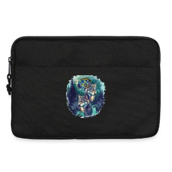 Retro Outdoor Wilderness Bärenbäume - Laptoptasche 13" - Schwarz - Vorne