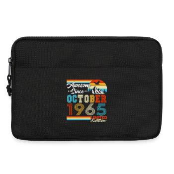 Vintage Oktober 1965 Jahrgang Retro Geburtstag - Laptoptasche 13" - Schwarz - Vorne