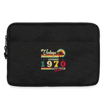 Novembre 1970 Cadeau d’anniversaire. Novembre 1970 - Sacoche pour ordinateur portable 13 pouces - noir - Devant