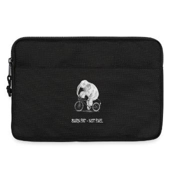 Burn Fat – Not Fuel   Lustiger Fahrrad Elefant - Laptoptasche 13" - Schwarz - Vorne