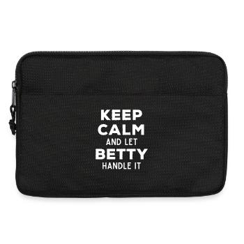 Keep Calm Let Betty Fix It Funny Saying - Laptop bag 13" - black - Front