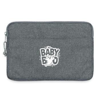 Baby Boo Halloween Ghost - Laptop bag 13" - heather grey - Front