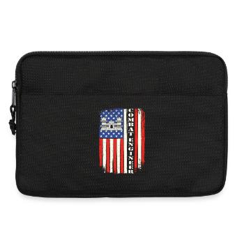 Citation militaire patriotique audacieuse d’un ingénieur de combat - Sacoche pour ordinateur portable 13 pouces - noir - Devant