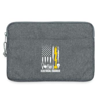 Ingénieur électricien Geek Humour Nerd de la tension - Sacoche pour ordinateur portable 13 pouces - gris chiné - Devant