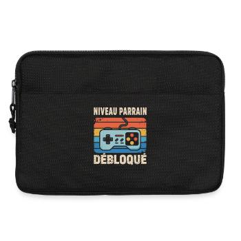 Niveau Parrain Débloqué Cadeau original - Sacoche pour ordinateur portable 13 pouces - noir - Devant