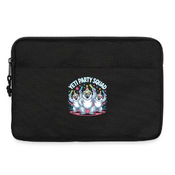Yeti Party Squad – Chemise de fête d’hiver drôle - Sacoche pour ordinateur portable 13 pouces - noir - Devant