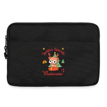 Frohe Weihnachten Design mit Rentier Motiv - Laptoptasche 13" - Schwarz - Vorne