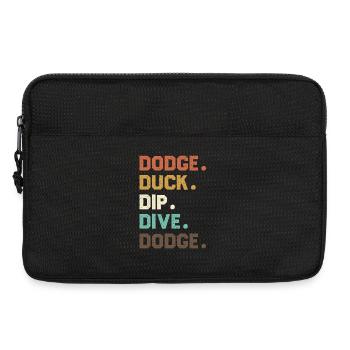 Retro Wortfolge Dodgeball Duck Dip Dive - Laptoptasche 13" - Schwarz - Vorne