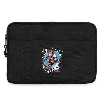 Affe Fussball Team - Laptoptasche 13" - Schwarz - Vorne