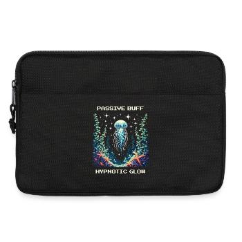 Passive Stärkung : Hypnotischer Glow | Quallen - Laptoptasche 13" - Schwarz - Vorne