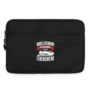 Modellbahn Lebenswerk Banner - Laptoptasche 13" - Schwarz - Vorne