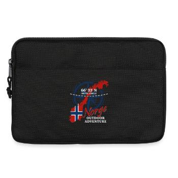 Polarkreis Norge - Norwegen Urlaub Natur Geschenk - Laptoptasche 13" - Schwarz - Vorne