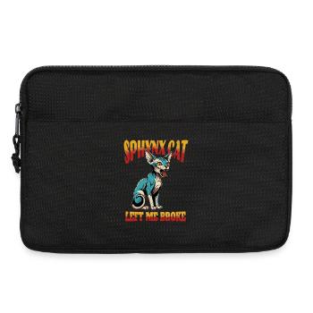Sphynx Katze lustig - Laptoptasche 13" - Schwarz - Vorne