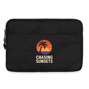 Chasing Sunsets – Tropical Summer & Travel Shirt - Laptop bag 13" - black - Front