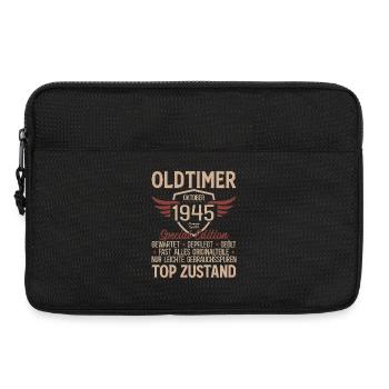 Cadeau 80ème anniversaire Voiture Ancienne Octobre 1945 - Sacoche pour ordinateur portable 13 pouces - noir - Devant