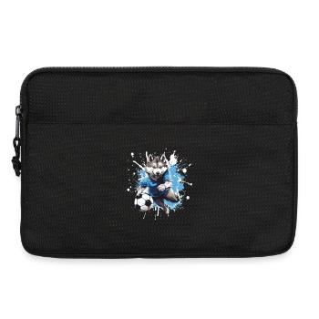 Husky Hund Fussball Team - Laptoptasche 13" - Schwarz - Vorne
