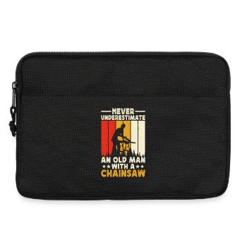 Lustiges Holzarbeiter Waldarbeiter Geschenk - Laptoptasche 13" - Schwarz - Vorne