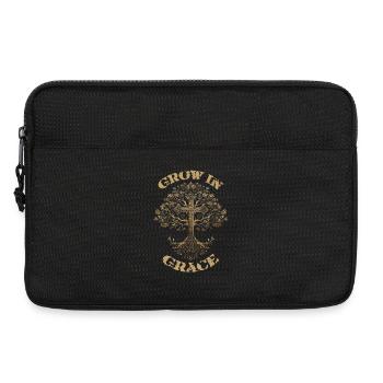 Christliches Kreuz Baum Grow In Grace - Laptoptasche 13" - Schwarz - Vorne