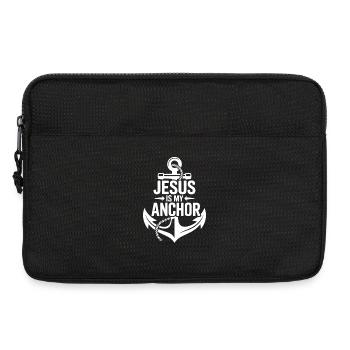 Jesus Is My Anchor Faith - Laptop bag 13" - black - Front