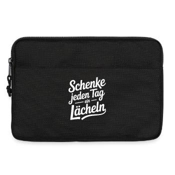 Donnez un sourire tous les jours - Sacoche pour ordinateur portable 13 pouces - noir - Devant