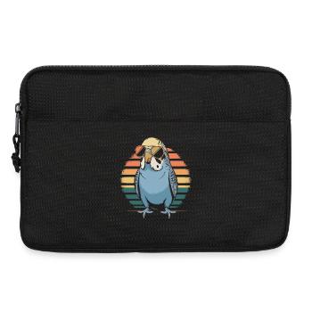 Bunter Wellensittich - Laptoptasche 13" - Schwarz - Vorne