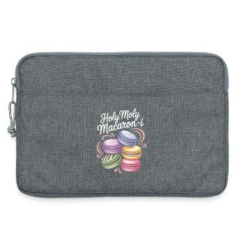 Macaron French Desserts - Laptop bag 13" - heather grey - Front