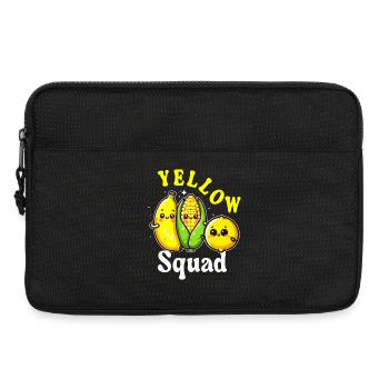 Squad Jaune Fruits Kawaii - Sacoche pour ordinateur portable 13 pouces - noir - Devant
