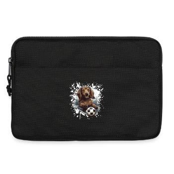 Teckel Chien Teckel Football Sports - Sacoche pour ordinateur portable 13 pouces - noir - Devant