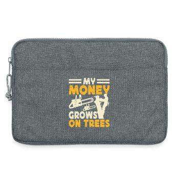 Lustiges Holzarbeiter Waldarbeiter Geschenk - Laptoptasche 13" - Grau meliert - Vorne