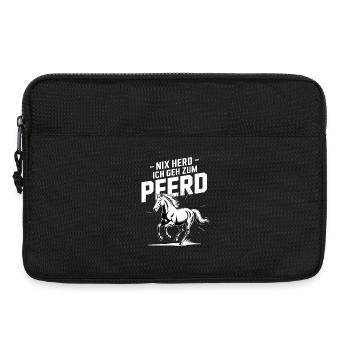 Nix Herd Je vais regarder l’humour des amoureux des chevaux - Sacoche pour ordinateur portable 13 pouces - noir - Devant