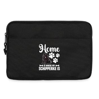 À la maison, c’est mon Schipperke - Sacoche pour ordinateur portable 13 pouces - noir - Devant