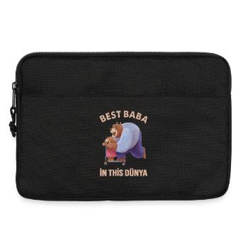 Meilleur Baba - Türk Baba Father’s Day Bear Design - Sacoche pour ordinateur portable 13 pouces - noir - Devant