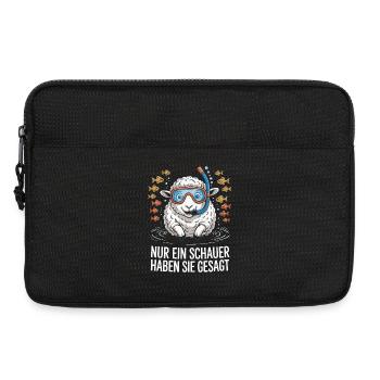 Nur ein Schauer – Lustiges Schaf Design - Laptoptasche 13" - Schwarz - Vorne