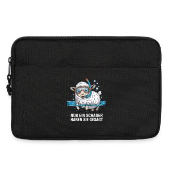 Nur ein Schauer – Lustiges Schaf Design - Laptoptasche 13" - Schwarz - Vorne