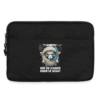 Nur ein Schauer – Lustiges Schaf Design - Laptoptasche 13" - Schwarz - Vorne