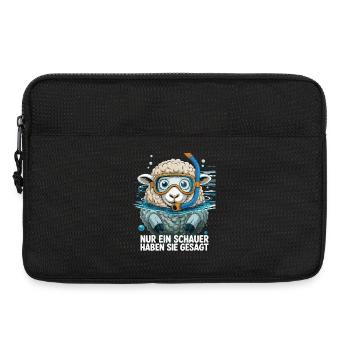 Nur ein Schauer – Lustiges Schaf Design Schnorchel - Laptoptasche 13" - Schwarz - Vorne