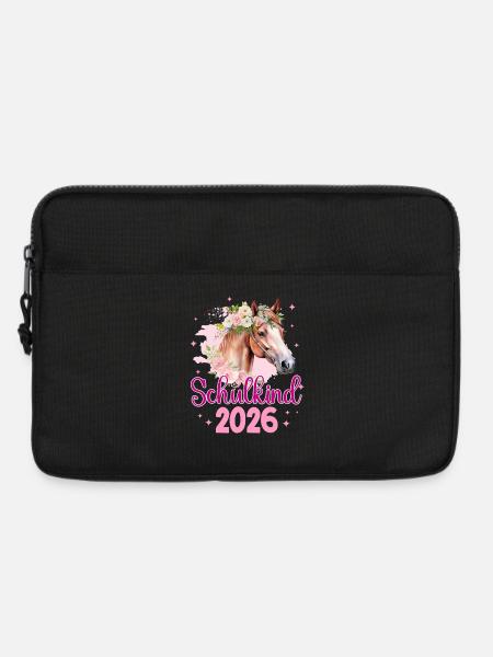 Schulbeginn 2026 Pferdekrone - Laptoptasche 13" - Schwarz
