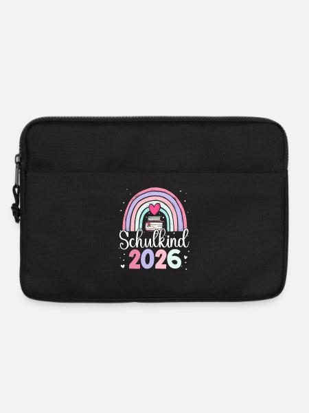 Schulkind 2026 Regenbogen - Laptoptasche 13" - Schwarz