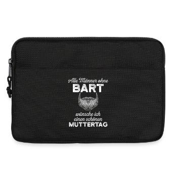 All Men Without Beards – Mother's Day Saying - Laptop bag 13" - black - Front