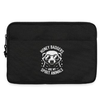 Honey Badger Dicton : Drôle de cadeau de Honey Badger - Sacoche pour ordinateur portable 13 pouces - noir - Devant