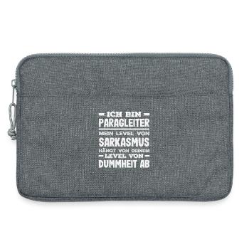 Gleitschirm Abenteuer Paragliding Sarkasmus - Laptoptasche 13" - Grau meliert - Vorne